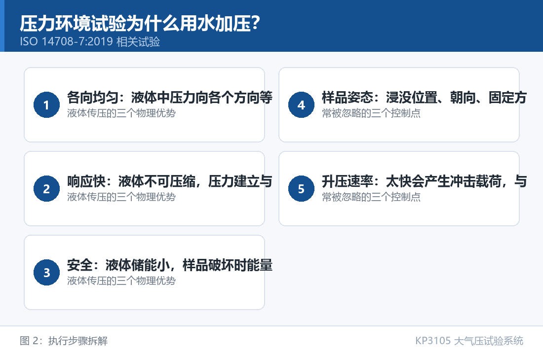 KP3105 大气压试验系统：压力环境试验为什么用水加压：执行步骤拆解