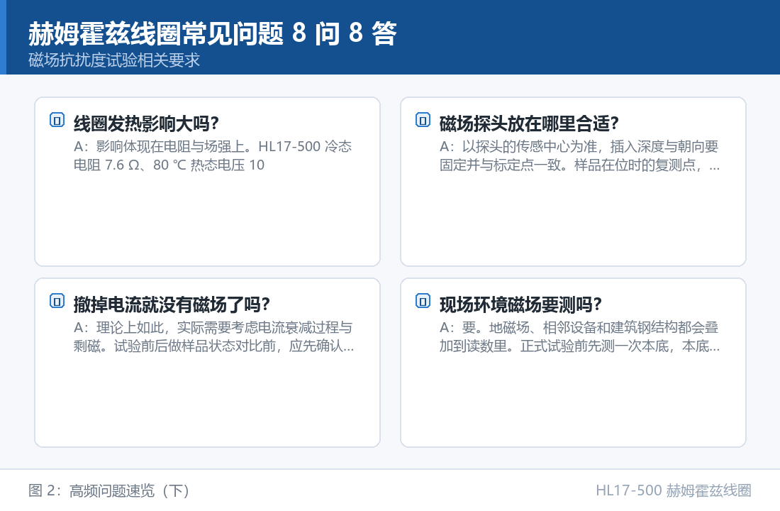 HL17-500 赫姆霍兹线圈：赫姆霍兹线圈常见问题 8 问 8 答：问题速览（下）