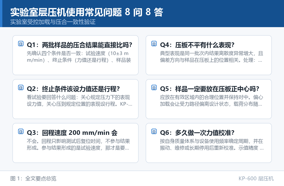 KP-600 层压机：实验室层压机使用常见问题 8 问 8 答：压板平行度与力值校准