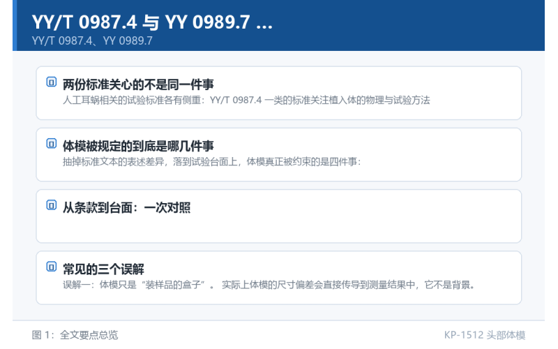 YY/T 0987.4 与 YY 0989.7 里，头部体模承担什么角色