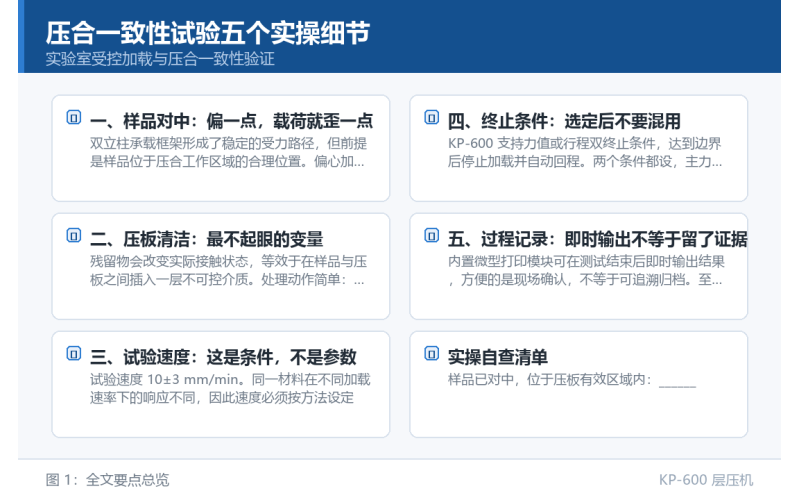压合一致性试验五个实操细节：对中、速度、终止条件与过程记录
